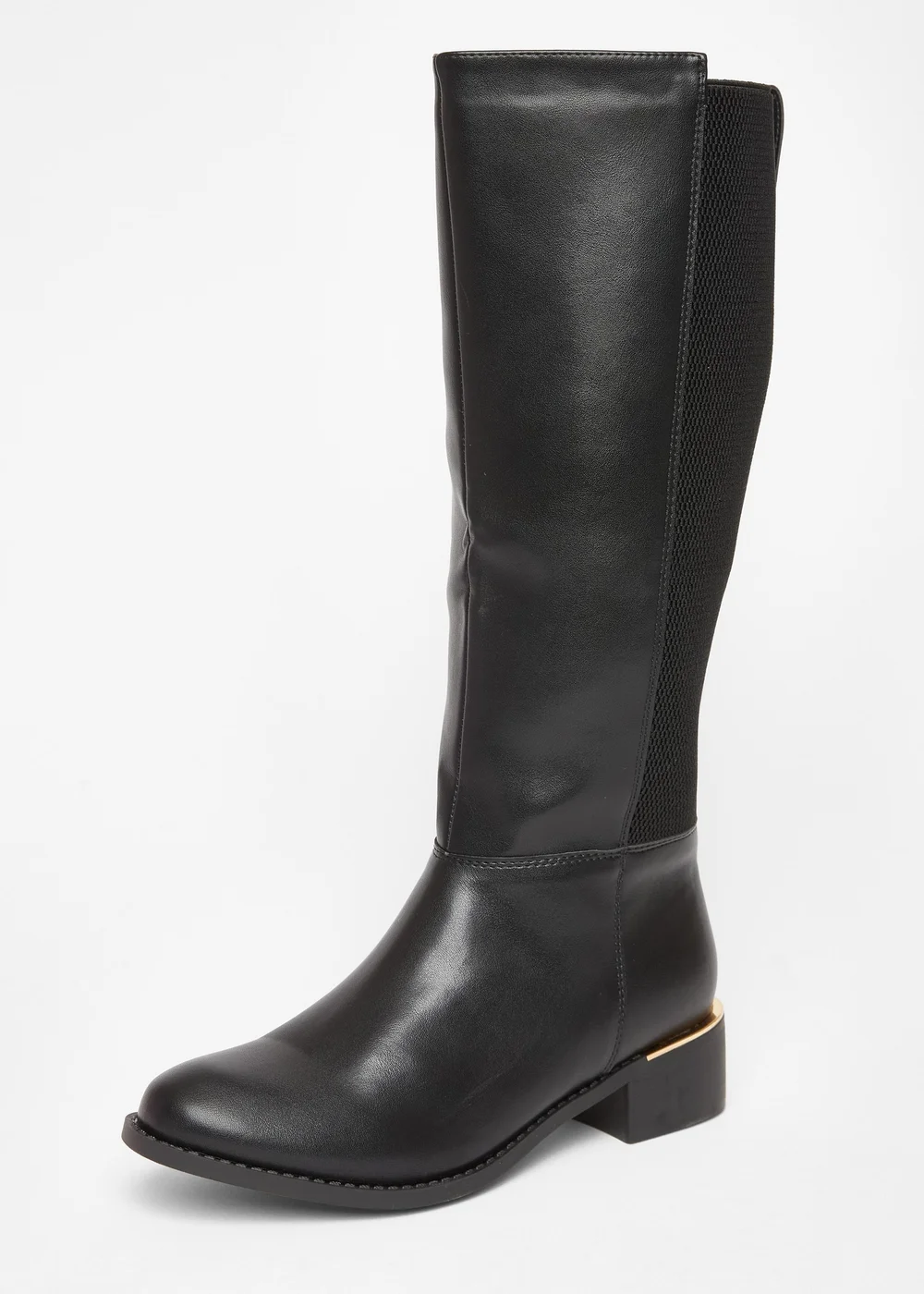 Quiz Black Wide Fit Knee High Boots - 3 Image 1