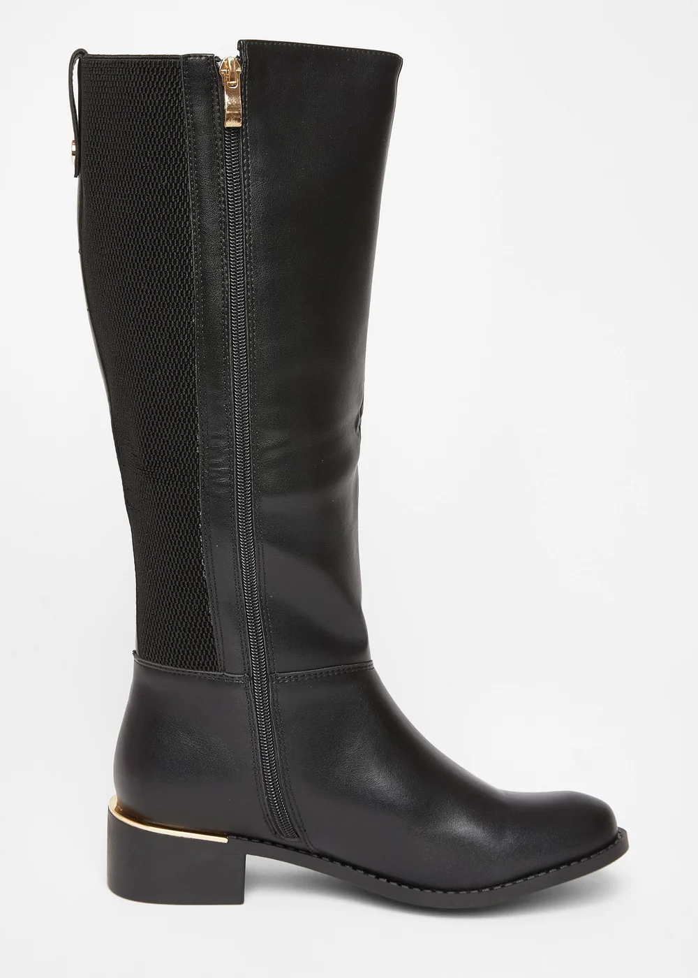 Quiz Black Wide Fit Knee High Boots - 3 Image 5