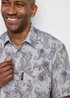 Cotton Traders Silver Grey Guinness TM 1/2 Short Sleeve Soft Touch Paisley Print Shirt - M Image 3