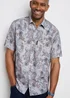 Cotton Traders Silver Grey Guinness TM 1/2 Short Sleeve Soft Touch Paisley Print Shirt - M Image 4