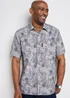 Cotton Traders Silver Grey Guinness TM 1/2 Short Sleeve Soft Touch Paisley Print Shirt - M Image 1