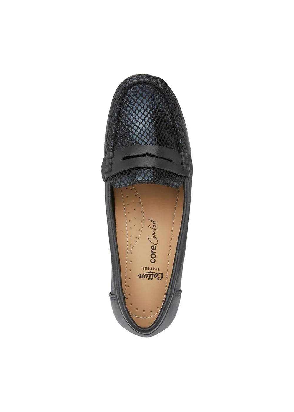 Cotton Traders Black Core Comfort Flexisole Loafers - 6 Image 3