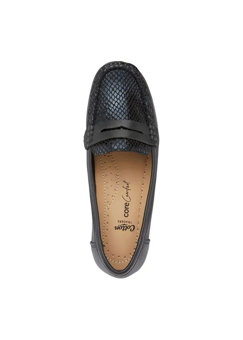 Cotton Traders Black Core Comfort Flexisole Loafers - 6 Image 3