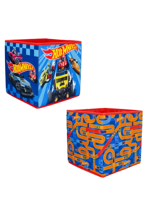 Hot Wheels Circuit 2 Pack Storage Box Blue 30cmx30cm - One Size Image 3