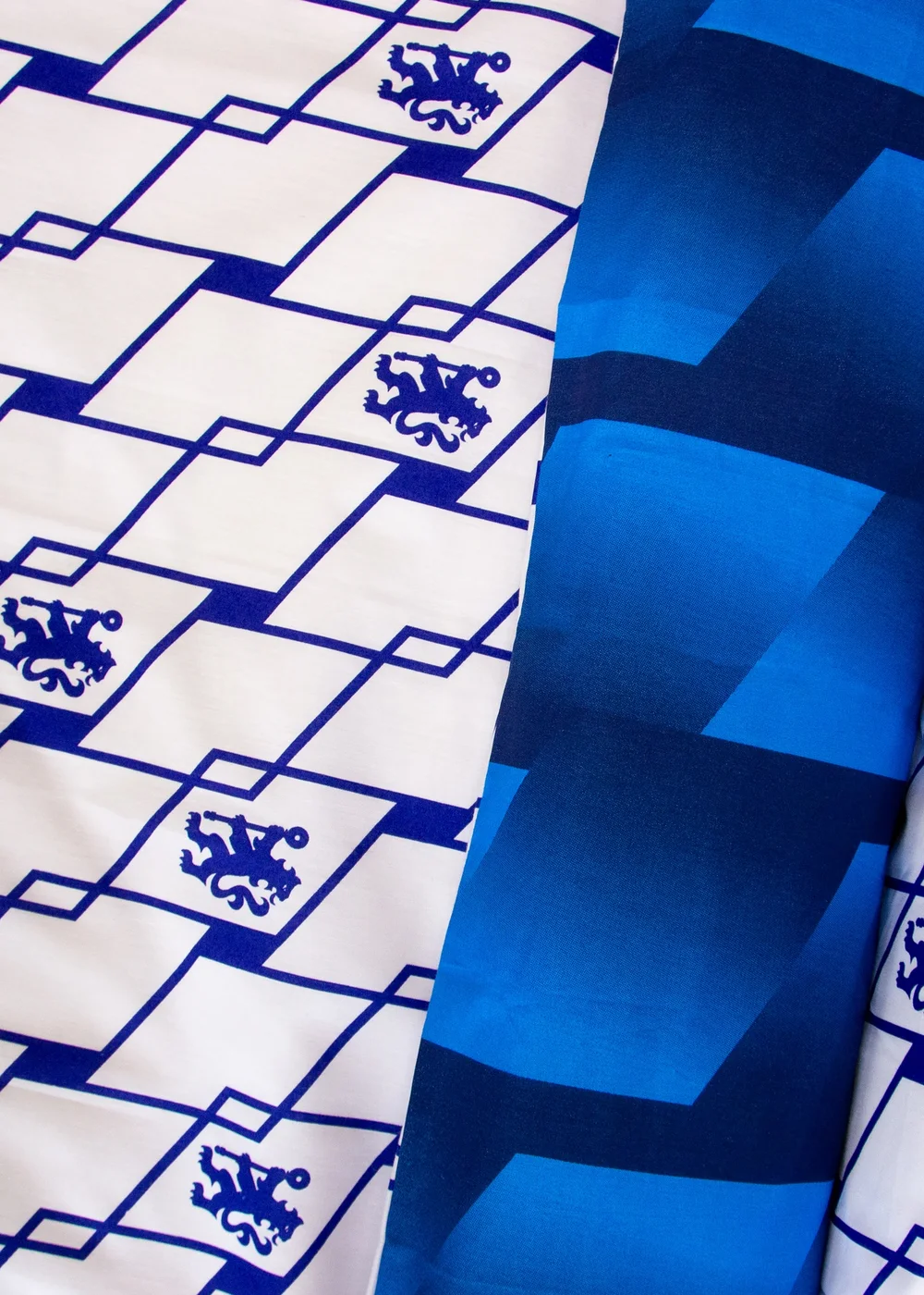 Chelsea FC Blue Geometric Panel Duvet Cover - Single Image 4