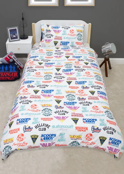 Stranger Things Gorgon Blue Duvet Cover - Single Image 2