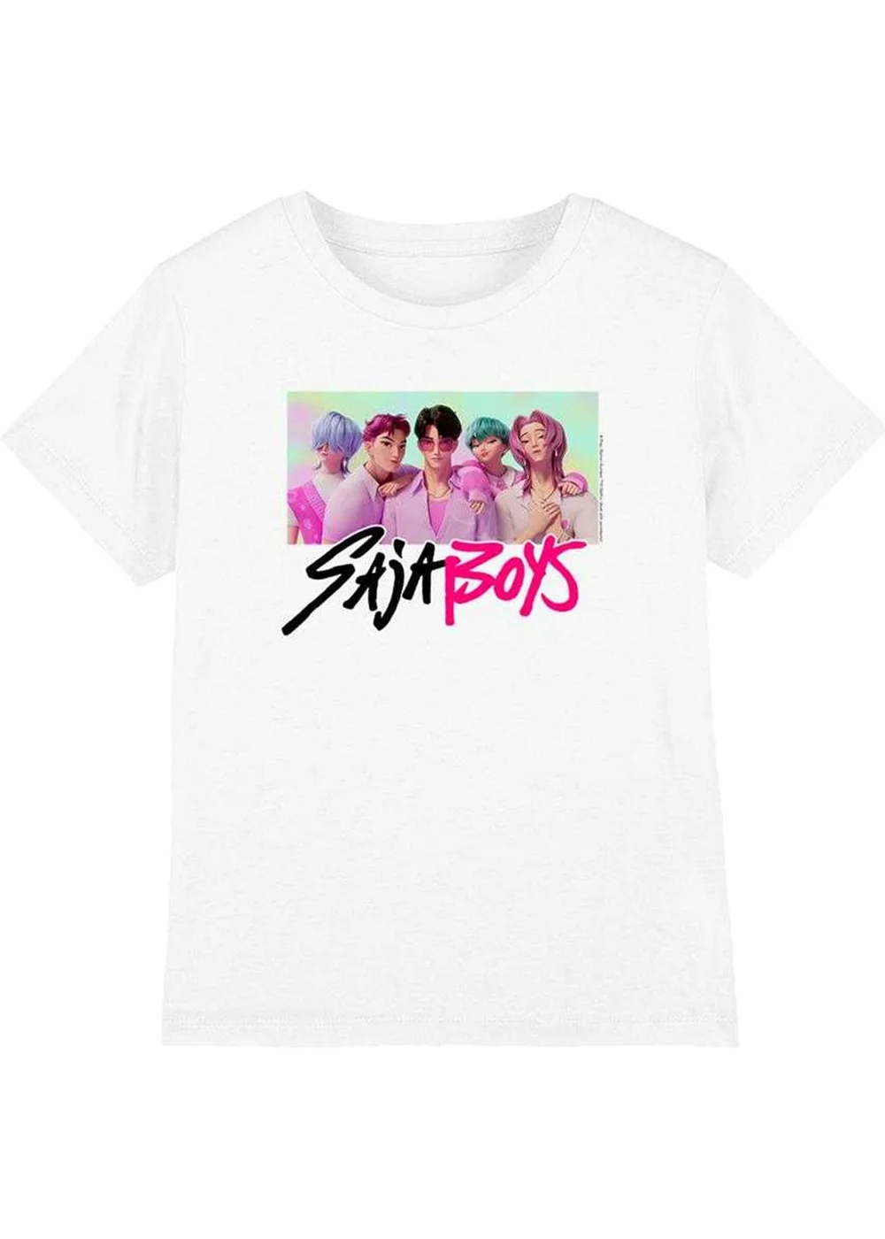 K-Pop Demon Hunters Kids White Saja Boys Photo Frame T-Shirt (3-13yrs) - 7-8 Yrs Image 1