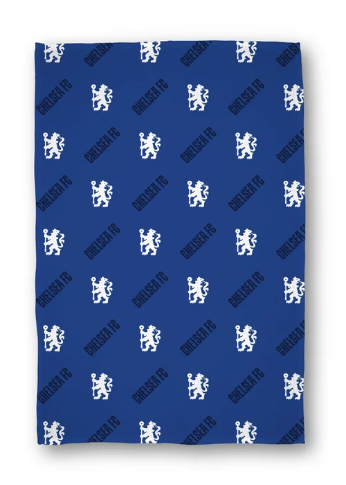 Chelsea FC Blue Geometric Fleece Blanket - 100 x 150 Image 5