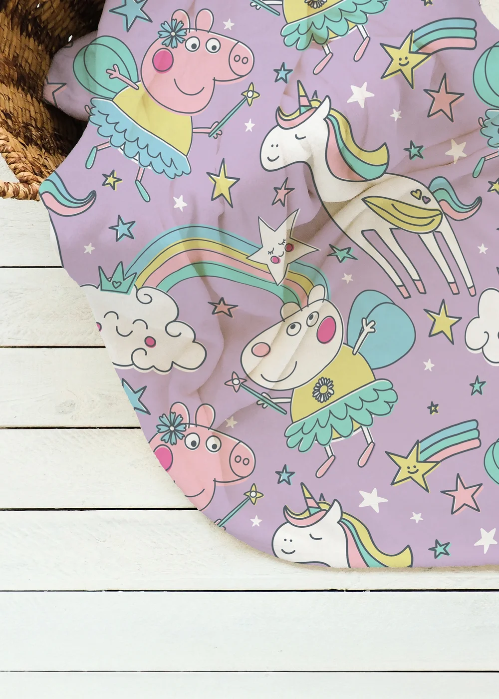 Peppa Pig Purple Bedtime Fleece Blanket - 100 x 150 Image 2