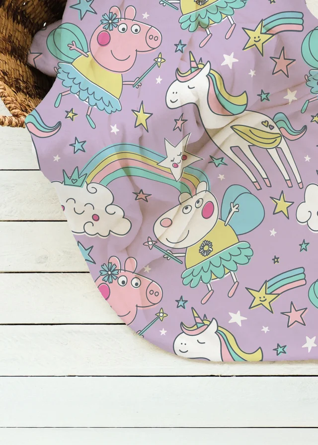 Peppa Pig Purple Bedtime Fleece Blanket