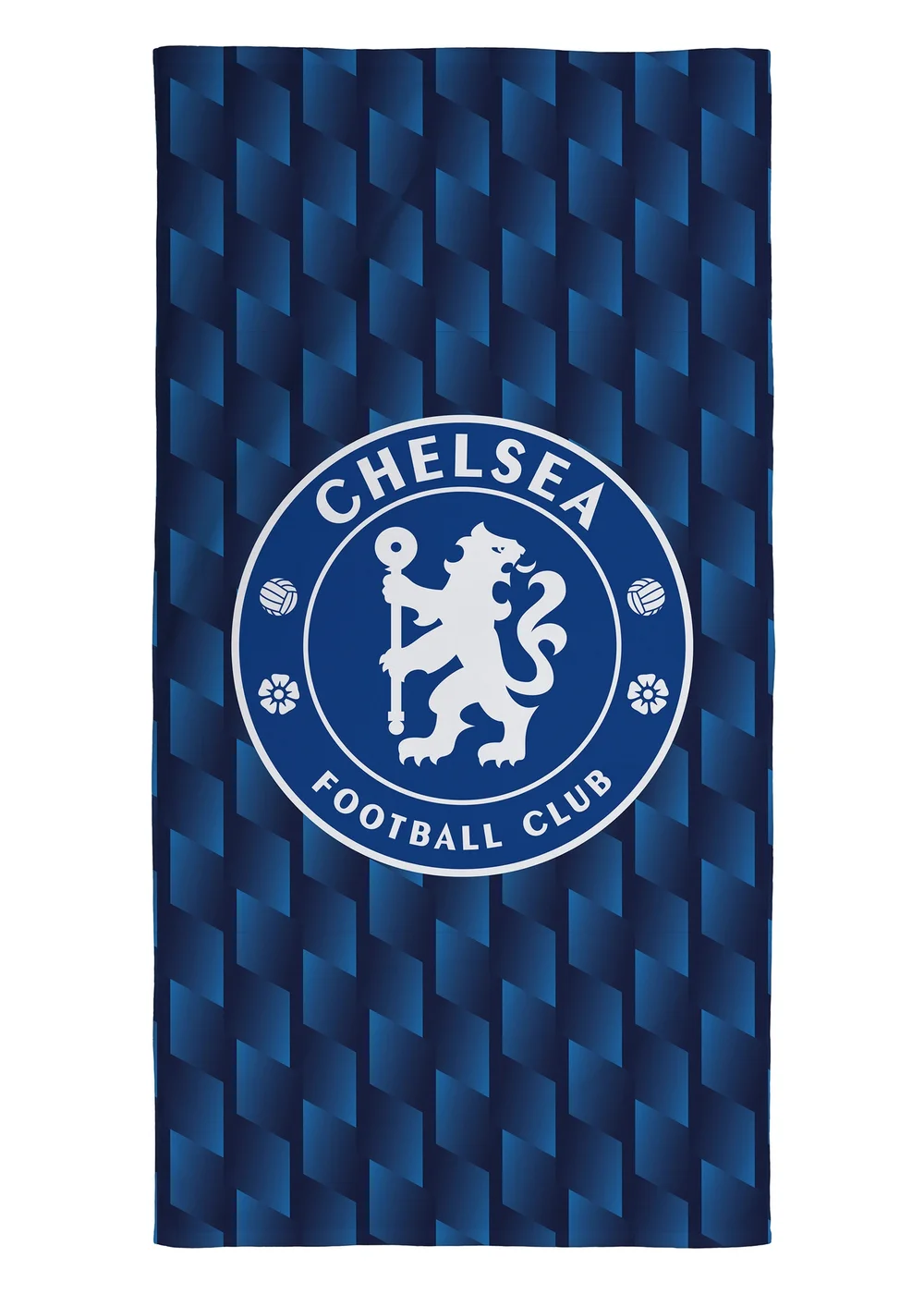 Chelsea FC Blue Geometric Bath Towel - 75 X 150 Image 5