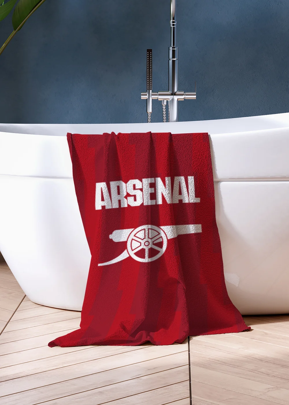 Arsenal FC Red Lightning Bath Towel - 75 X 150 Image 1