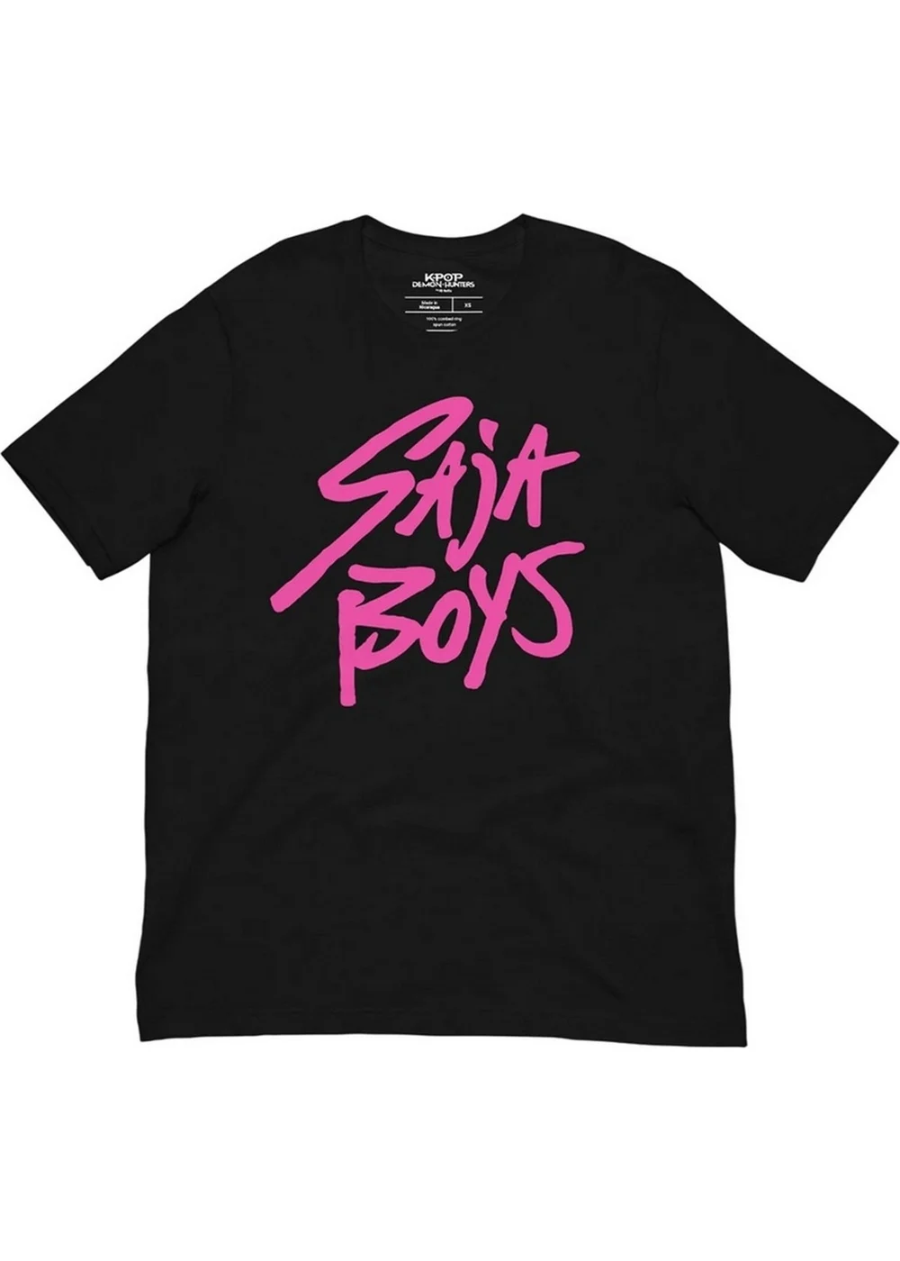 K-Pop Demon Hunters Kids Black Saja Boys Logo T-Shirt (3-13yrs) - 12-13 yrs Image 1