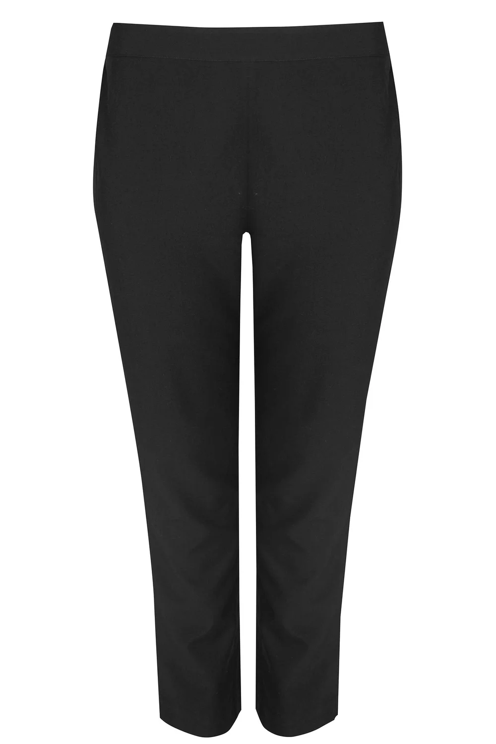 Yours Curve Black Elasticated Tapered Stretch Trousers - 26-28 Image 5