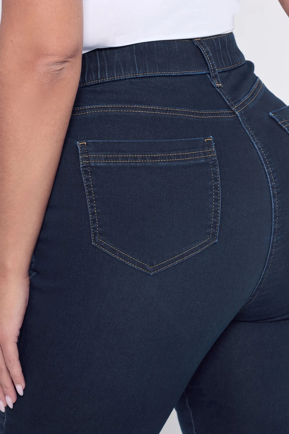Yours Curve Dark Indigo Blue Skinny Stretch Ava Jeans - 14/L28 Image 4