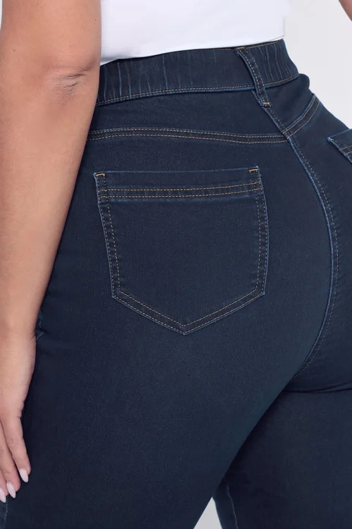 Yours Curve Dark Indigo Blue Skinny Stretch Ava Jeans - 14/L28 Image 4