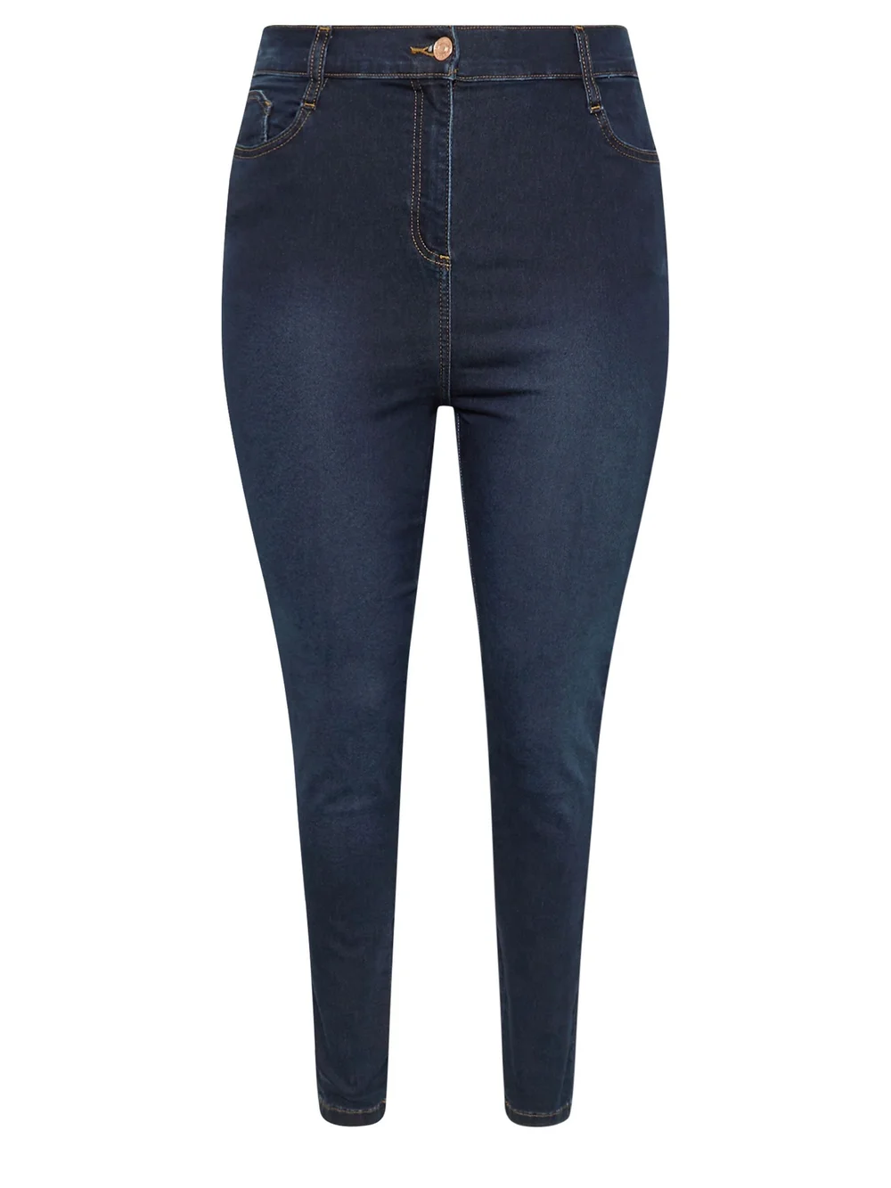 Yours Curve Dark Indigo Blue Skinny Stretch Ava Jeans - 14/L28 Image 5