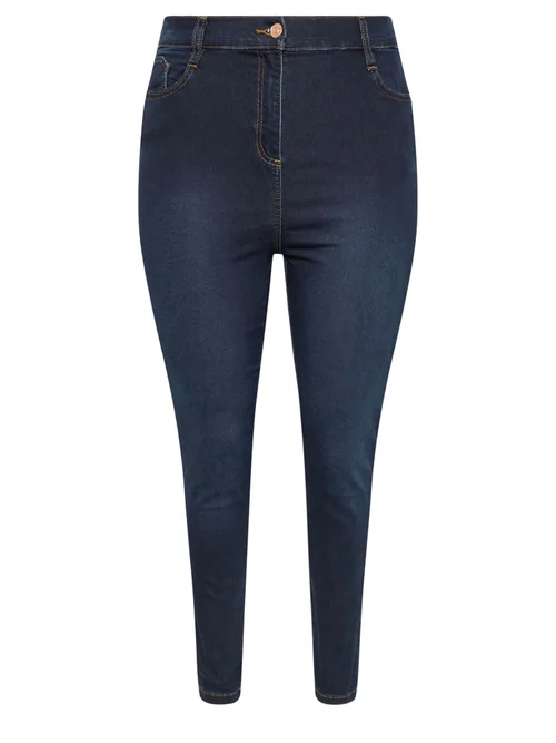 Yours Curve Dark Indigo Blue Skinny Stretch Ava Jeans - 14/L28 Image 5