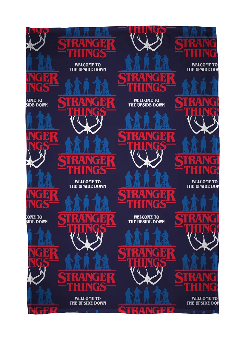 Stranger Things Flames Blue Fleece Blanket - 100 x 150 Image 5