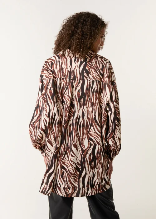 Blue Vanilla Brown Zebra Print Shirt - One Size Image 4
