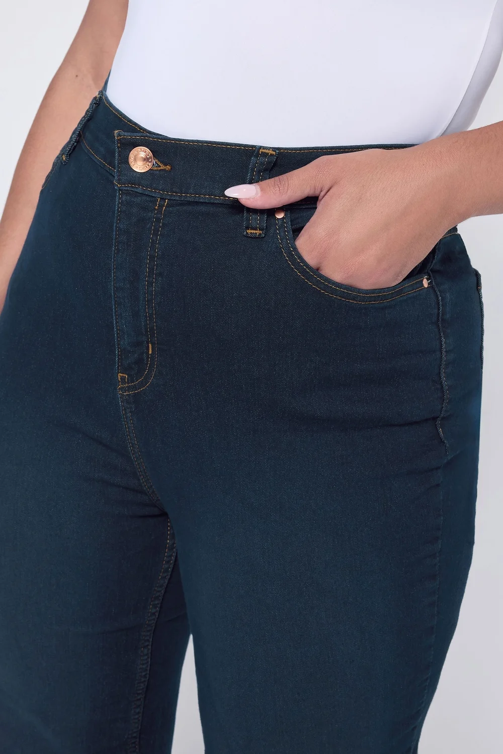 Yours Curve Dark Indigo Blue Straight Leg Ruby Jeans - 14/L28 Image 4