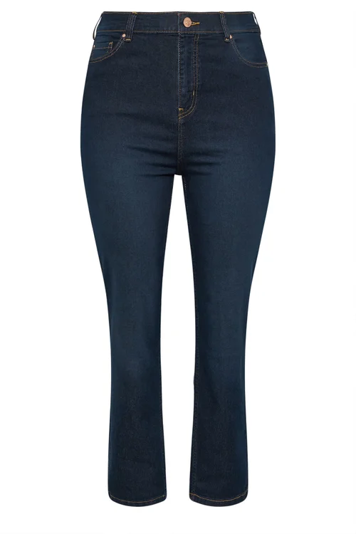 Yours Curve Dark Indigo Blue Straight Leg Ruby Jeans - 14/L28 Image 5