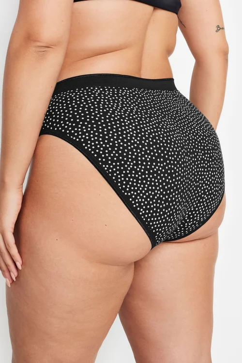 Yours 5 Pack Curve Black High Leg Knickers - 22-24 Image 4