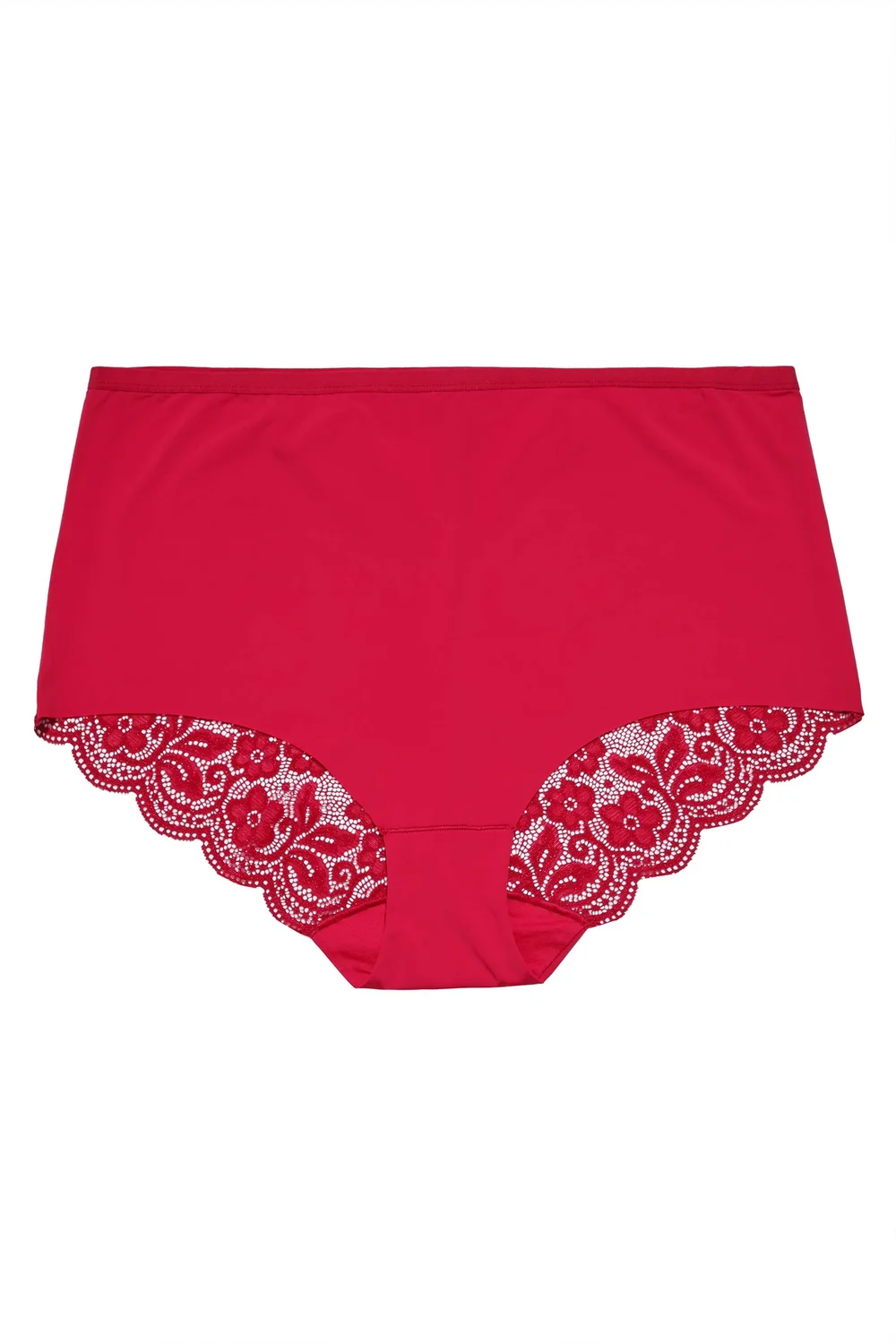 Yours 3 Pack Curve Red & Black Lace Back High Waisted Knickers - 26-28 Image 5