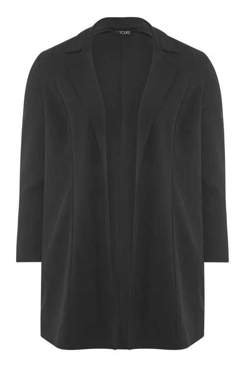 Yours Curve Black Longline Blazer - 26 Image 5