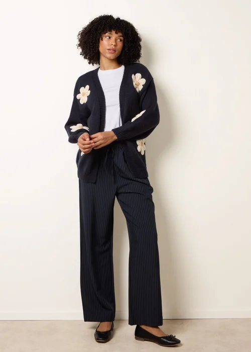 Blue Vanilla Navy Daisy Large Flower Cardigan - S/M Image 2