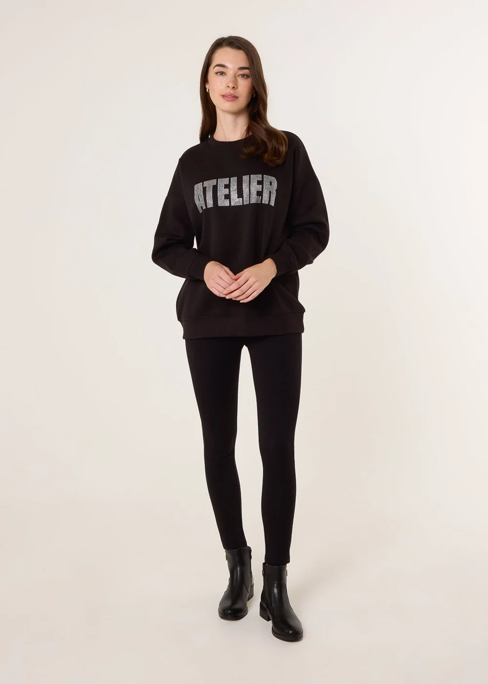 Blue Vanilla Black Atelier Diamante Sweatshirt - L/XL Image 2