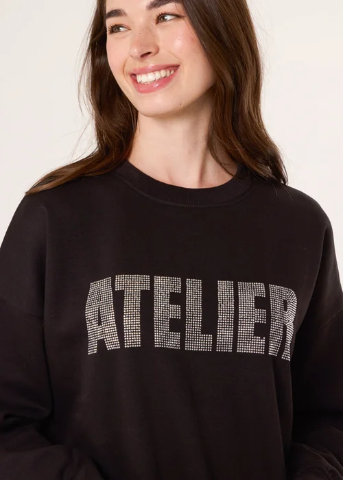 Blue Vanilla Black Atelier Diamante Sweatshirt - L/XL Image 3