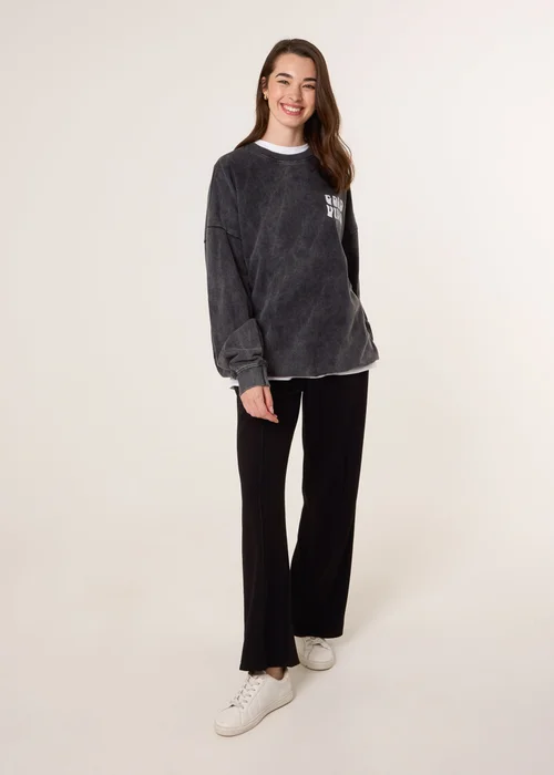 Blue Vanilla Grey Good Vibes Sweatshirt - One Size Image 3