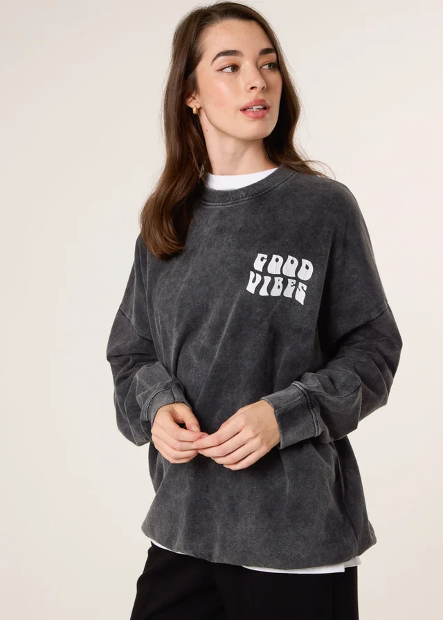 Blue Vanilla Grey Good Vibes Sweatshirt