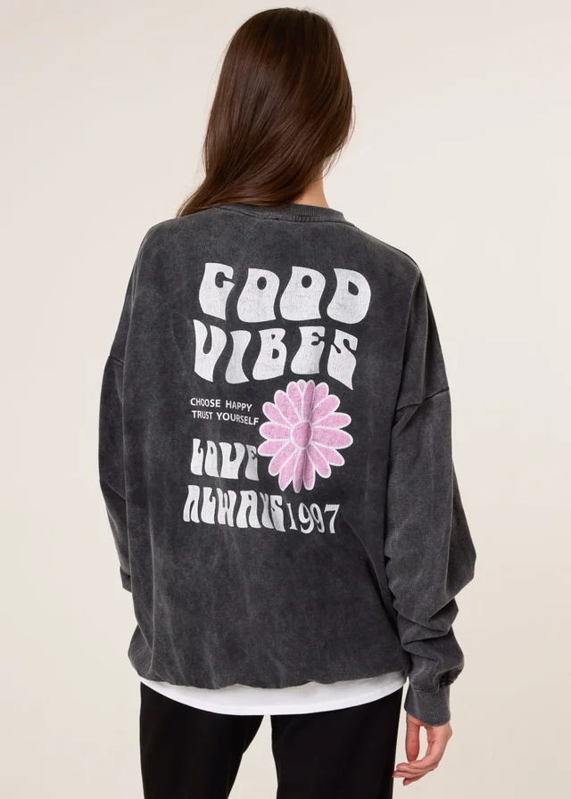 Blue Vanilla Grey Good Vibes Sweatshirt