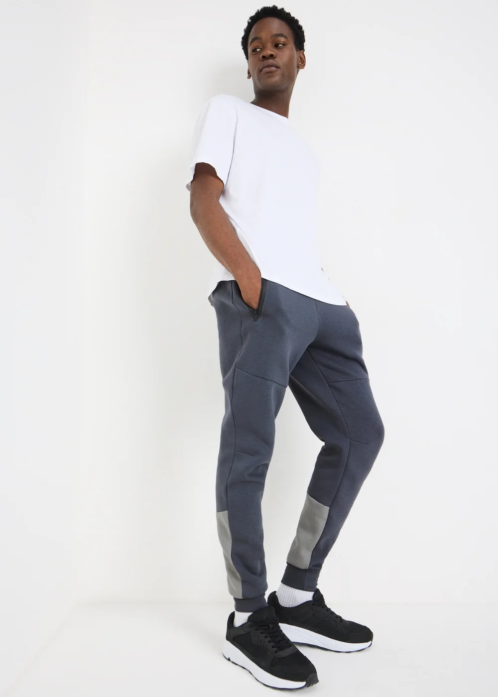Charcoal Clean Panel Jogging Bottoms - 2XL Image 2
