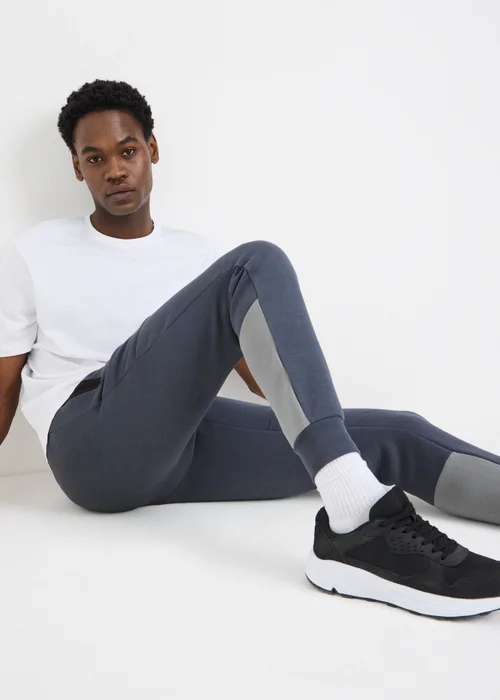 Charcoal Clean Panel Jogging Bottoms - 2XL Image 1