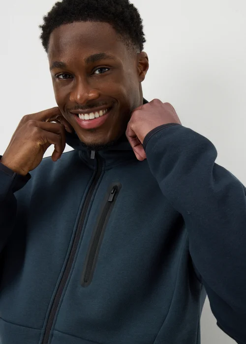 Souluxe Navy Zip Up Hoodie - XS Image 2