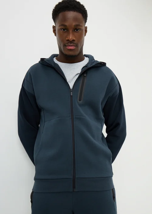 Souluxe Navy Zip Up Hoodie - XS Image 1
