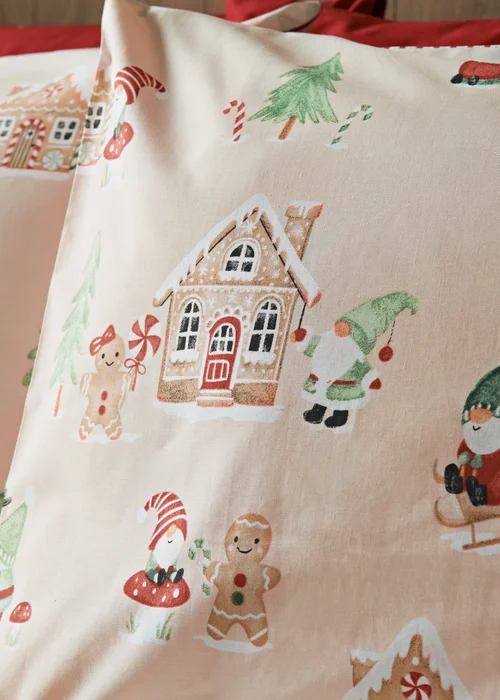 Natural Gonks & Gingerbread Man Duvet Set - Single Image 2