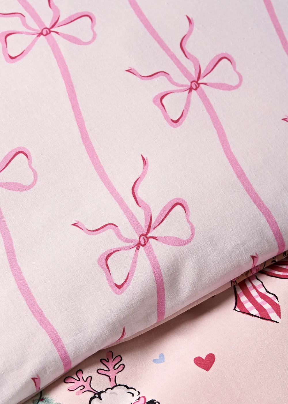 Pink Christmas Dog Scene Duvet Set - Single Image 3