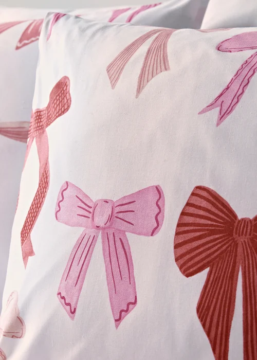 White Bow Print Bedding - Single Image 2