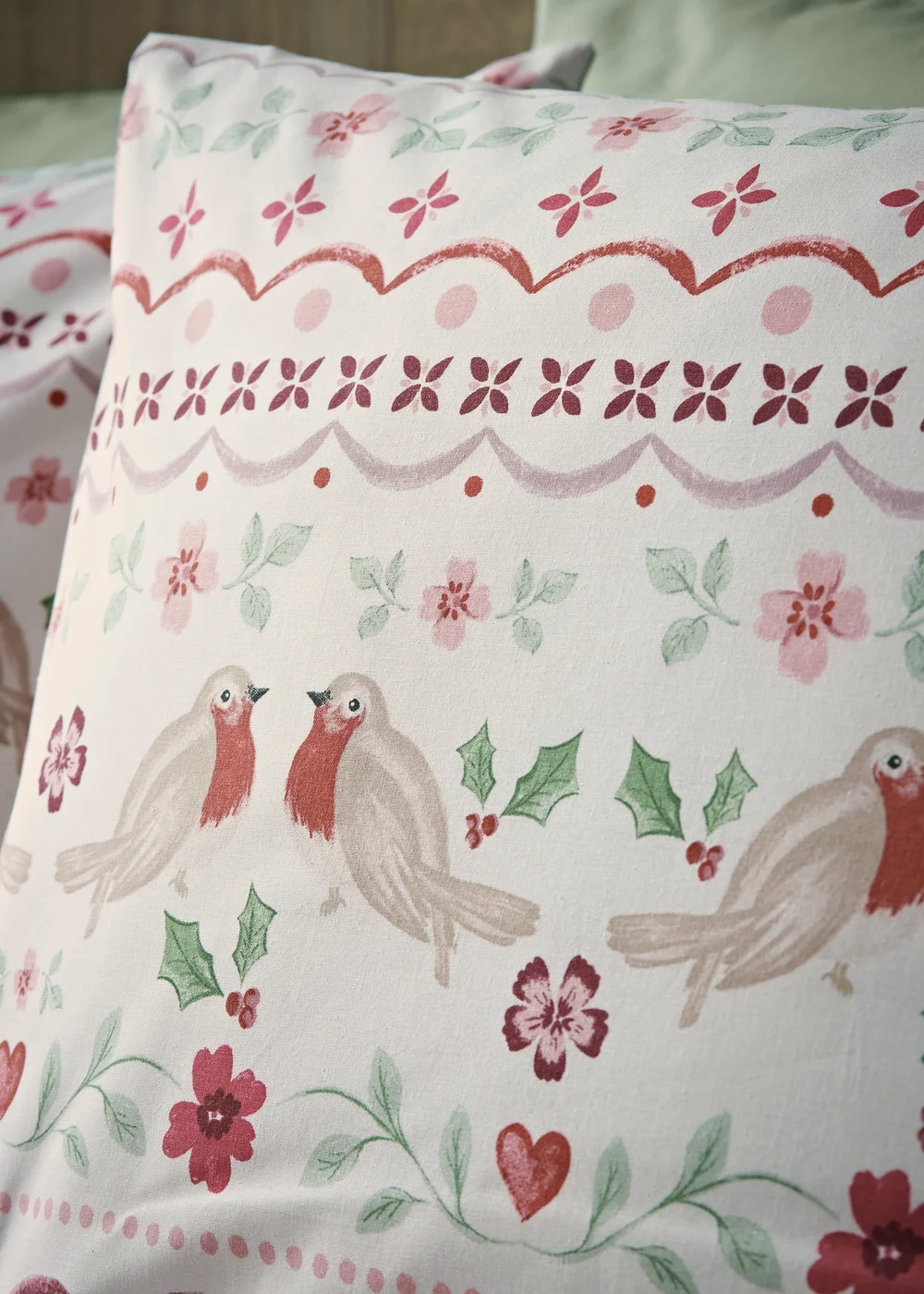 Red Robin Fairisle Duvet Set - Single Image 2