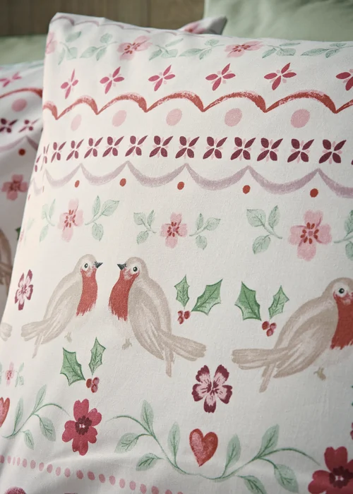 Red Robin Fairisle Duvet Set - Single Image 2