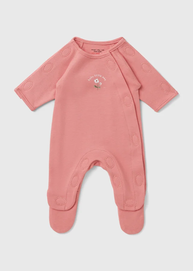 Prem Baby Pink Flower Sleepsuit (3-4lb)