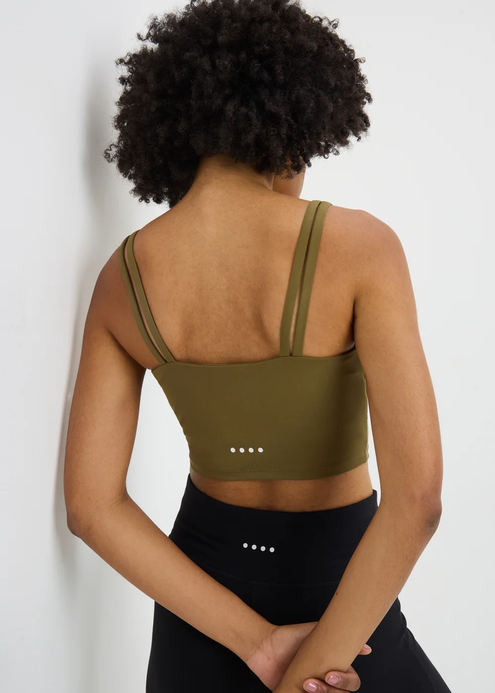 Khaki Double Strap Cami Top - S Image 3