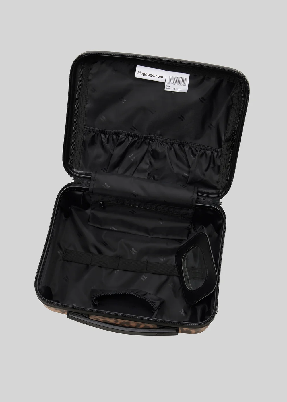 IT Luggage Brown Leopard Printed Hardshell Suitcase - VANITY Image 5