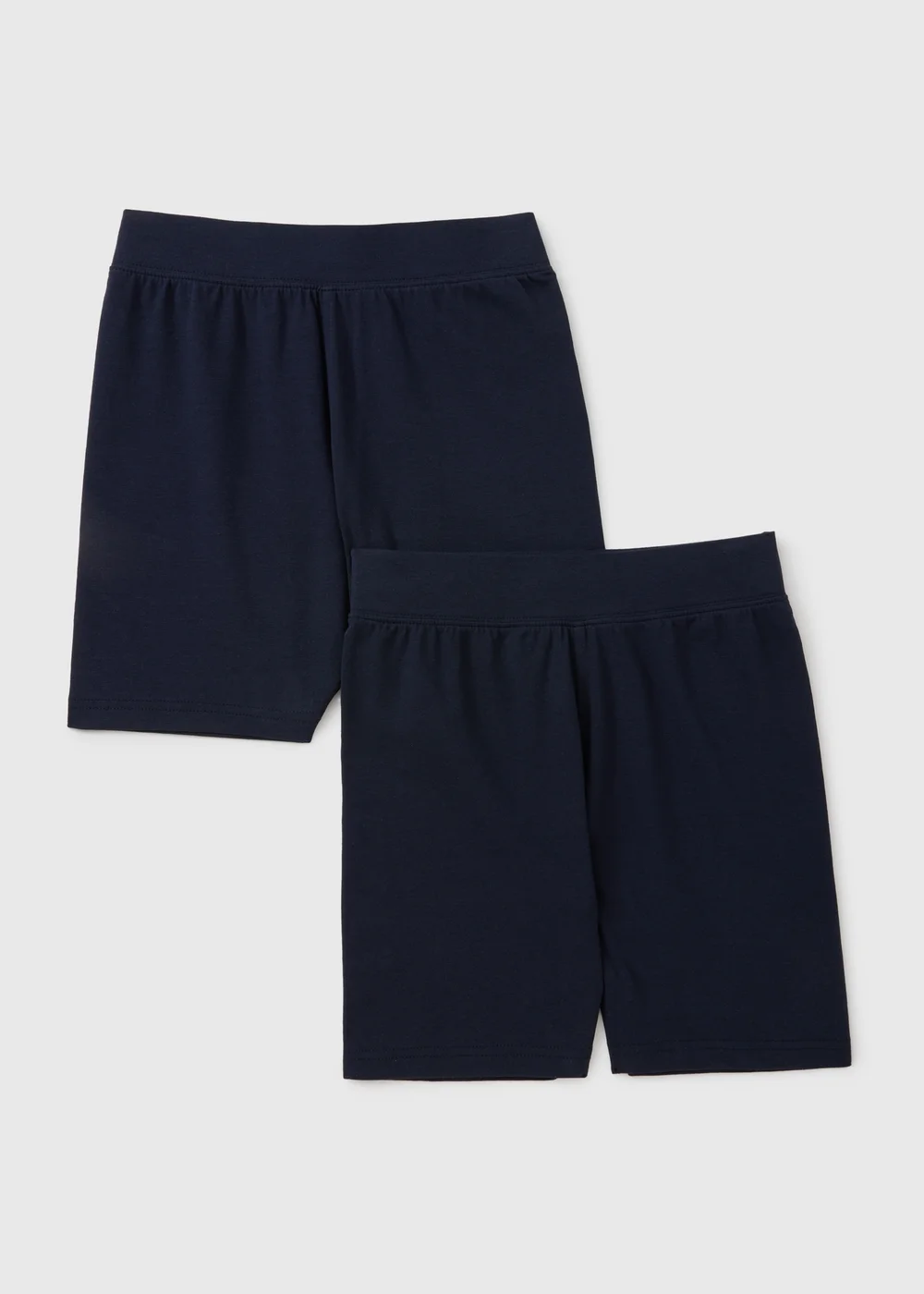 2 Pack Boys Navy Cycling Shorts (4-12yrs) - Age 4 Years Image 1