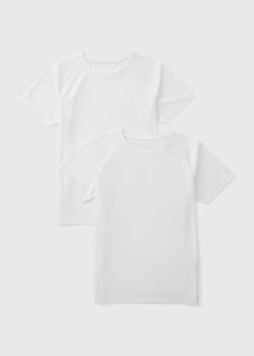 2 Pack Kids White Sports T-Shirts (3-12yrs) - 4 Yrs Image 1