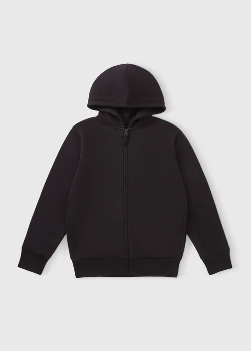 Boys Black Zip Up Hoodie (4-13yrs) - 4 Yrs Image 1